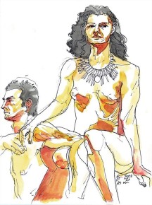 Orange Dual Model 25min Life Drawing