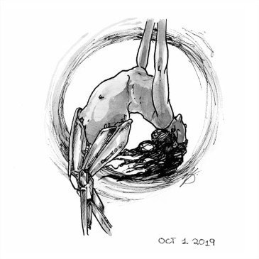 Inktober Cyborgs No. 001 - Ring