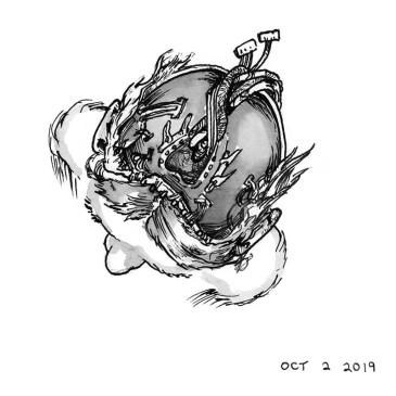 Inktober Cyborgs No. 002 - Mindless