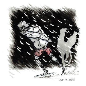 Inktober Cyborgs No. 004 - Freeze