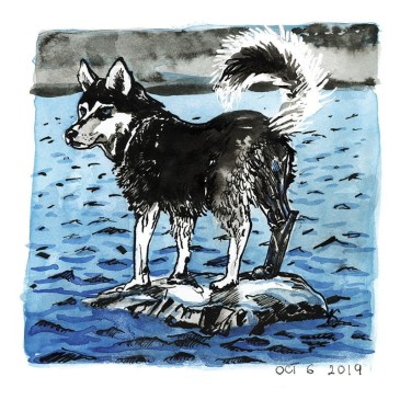 Inktober Cyborgs No. 006 - Husky