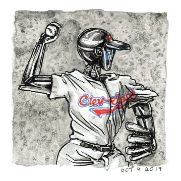 Inktober Cyborgs No. 009 - Swing