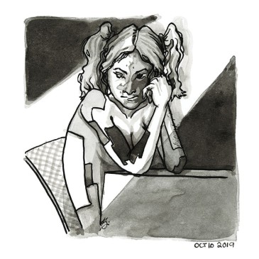 Inktober Cyborgs No. 010 - Pattern