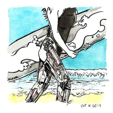 Inktober Cyborgs No. 016 - Wild