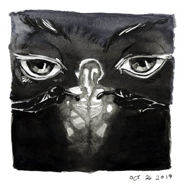 Inktober Cyborgs No. 026 - Dark
