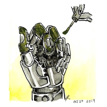 Inktober Cyborgs No. 027 - Coat
