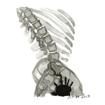Inktober Cyborgs No. 029 - Injured