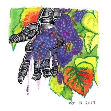 Inktober Cyborgs No. 031 - Ripe