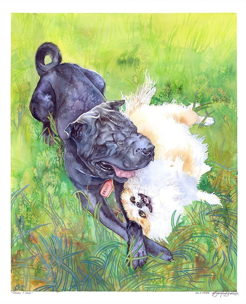 Details about   Custom Dog Portrait from Photo Watercolor Painting Custom Artwork Art Comission 