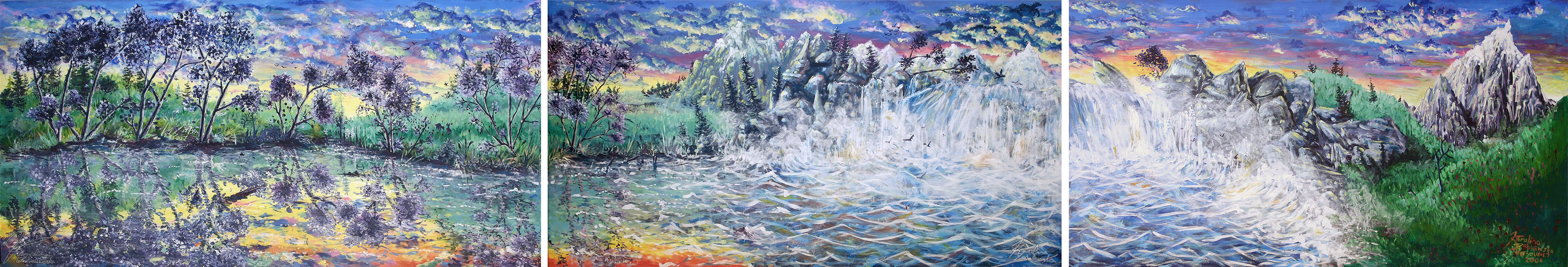 ross memorial hospital lindsay ontario mural of waterfall