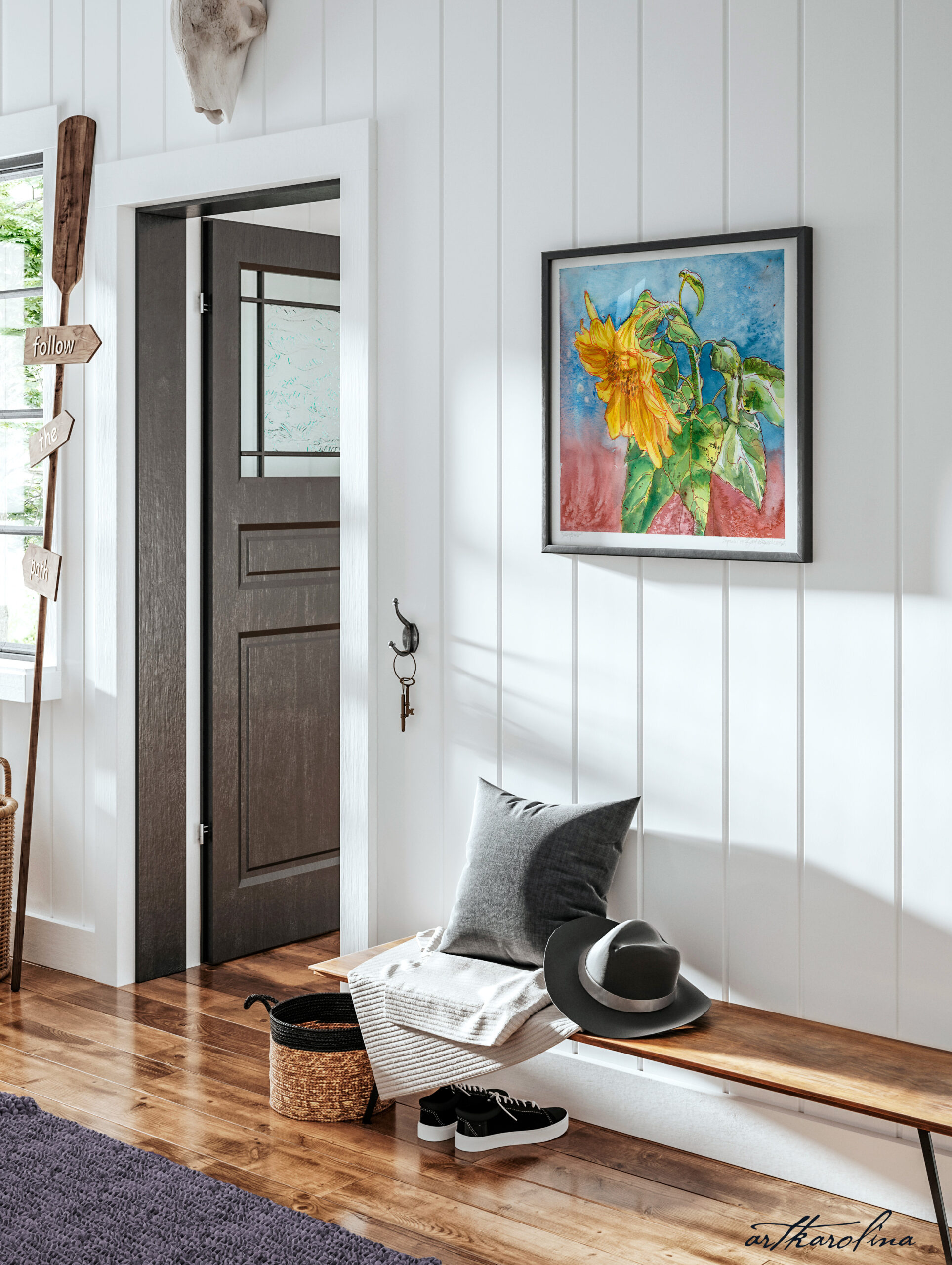 Sunflower Art Prints - September Sunflowers #2 Botanical Illustration / Sunflower Watercolor Painting - Image 3