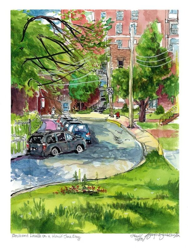 verdun neighbourhood painting by karolina szablewska boulevard lasalle