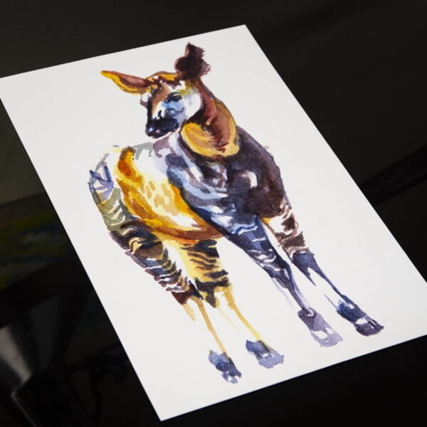 okapi watercolor print gilcee