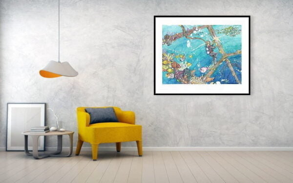 underwater seascape ocean extra large art print framed by karolina szablewska fine art america