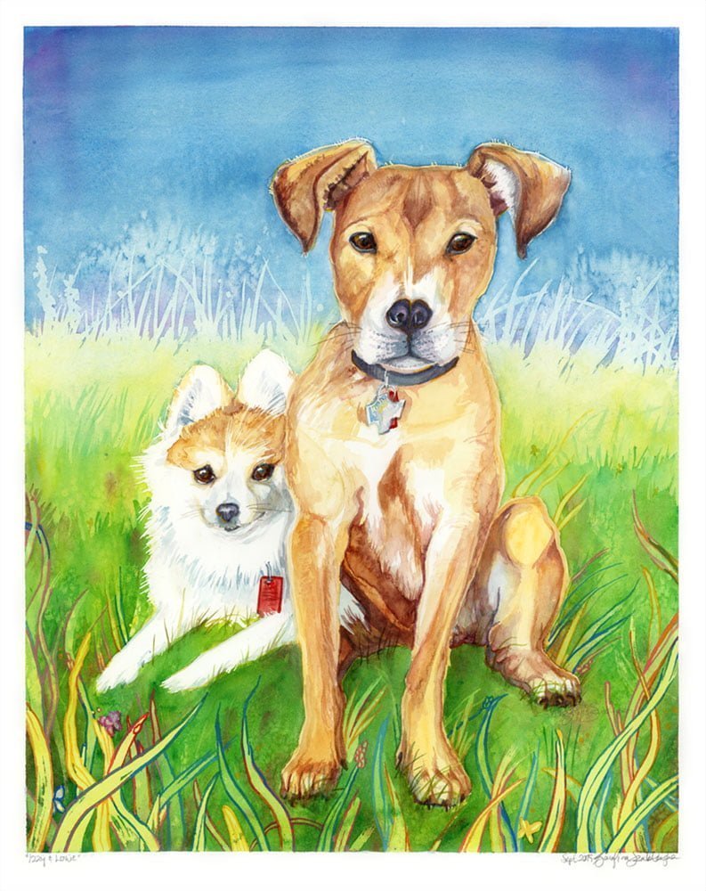 Pet Portrait in Whimsical Watercolor - Order Yours Today by Karolina Szablewska