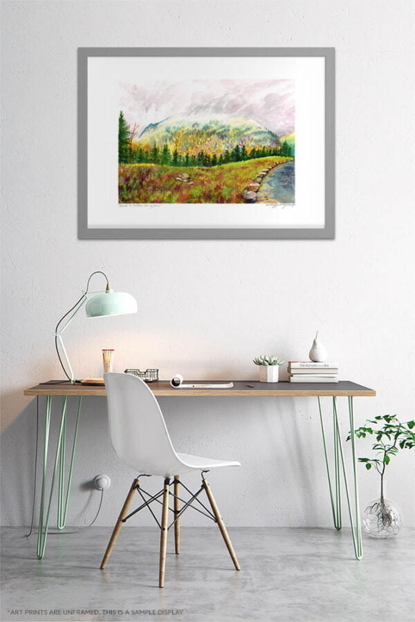 Foggy Forest Mountain Art Print - Green Extra Large Wall Art of Canadian Landscape / Jacques Cartier National Park by Karolina Szablewska