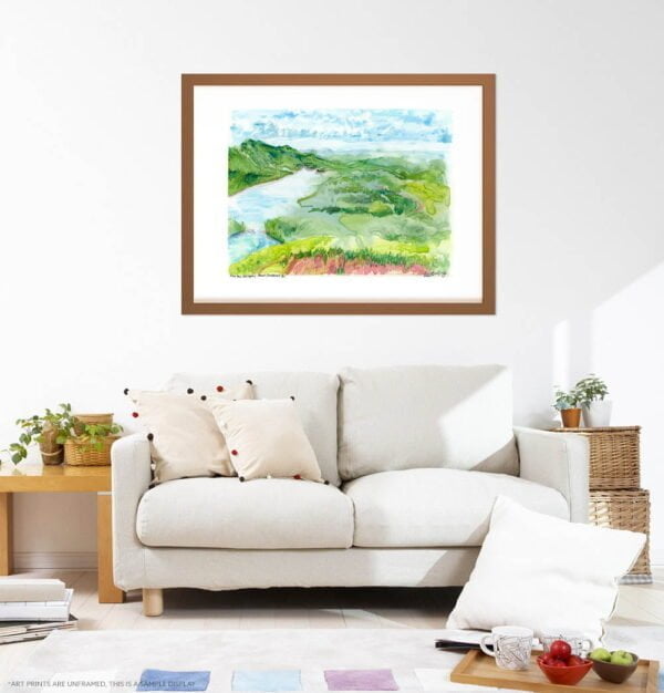 Mountain Art Print - Green Extra Large Wall Art of Canadian Landscape / Mont Tremblant Aerial View by Karolina Szablewska