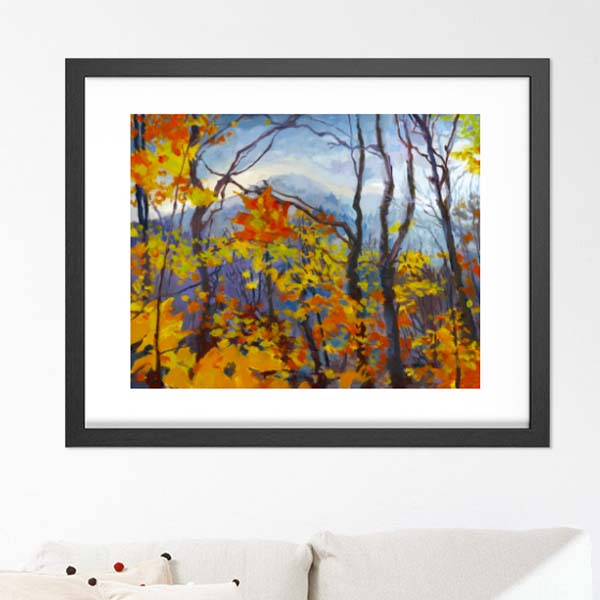 Landscape Art - Extra Large Wall Art Prints of Misty Mountain Autumn, Quebec, Canada in Oil by Karolina Szablewska