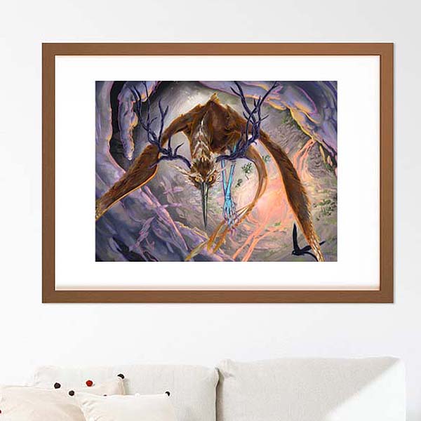 Fantasy Print - Extra Large Wall Art of Northern Griffon / Mythical Griffin / Winger Lion by Karolina Szablewska