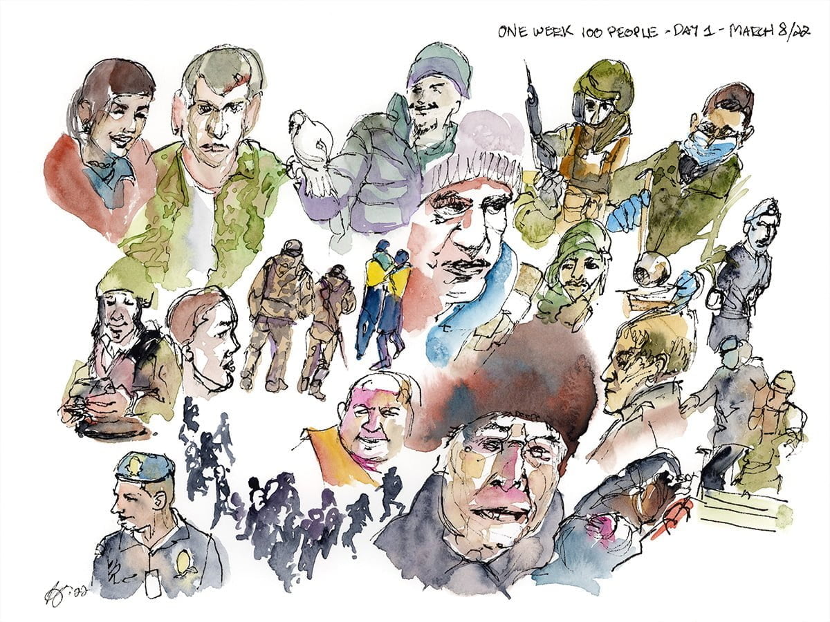 One Week 100 People - War Conflict in Ukraine by Karolina Szablewska