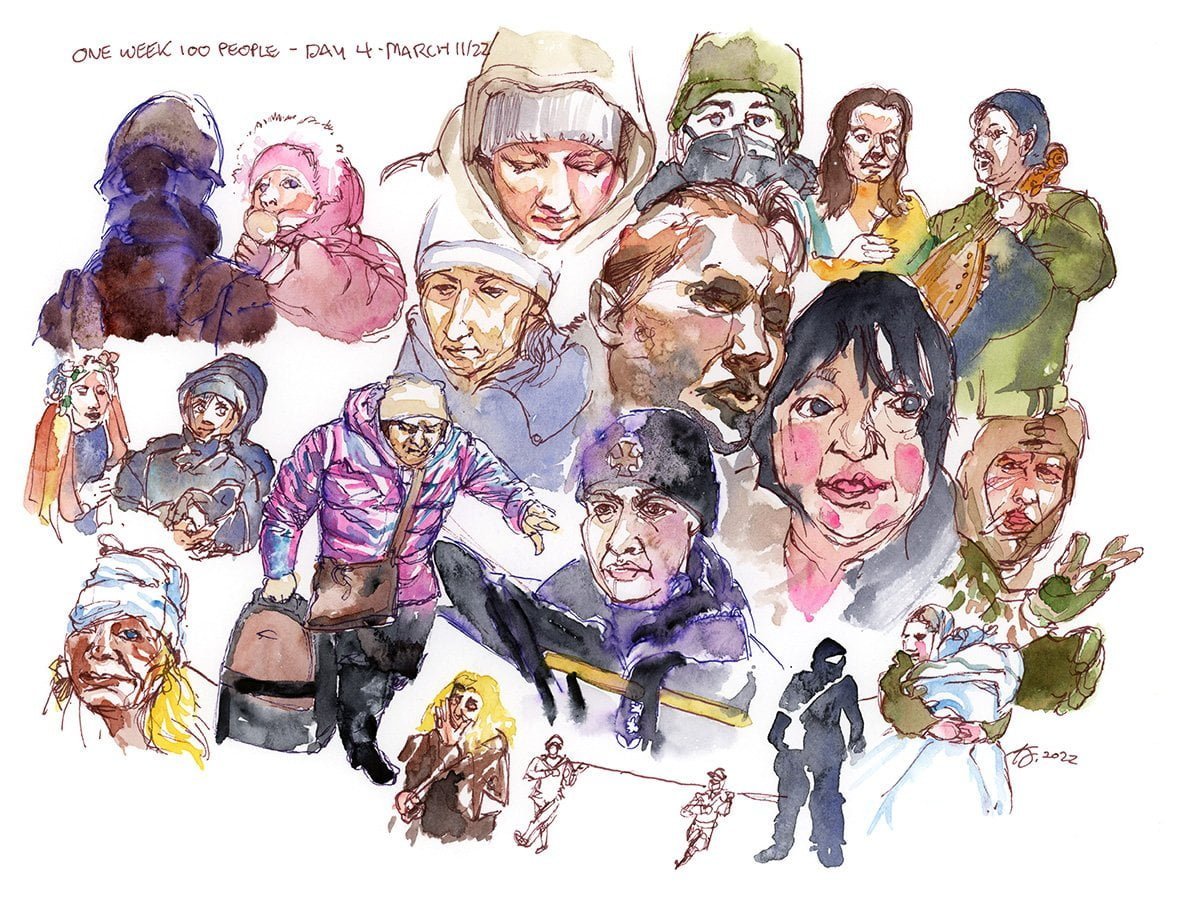 One Week 100 People - War Conflict in Ukraine by Karolina Szablewska