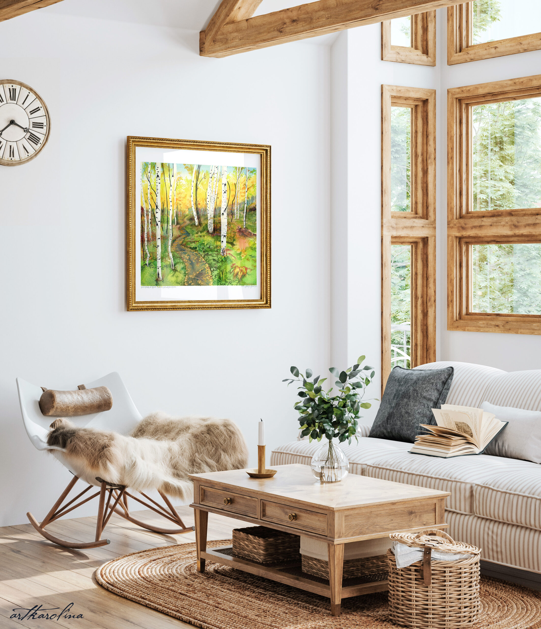 Birch Forest Art Prints, Nature Wall Art of Grands-Jardins National Park, Quebec, Canada - Image 6