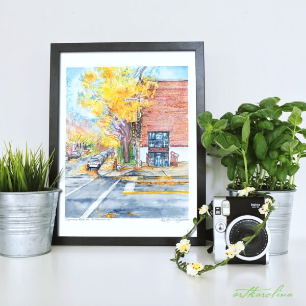 Montreal Art - Extra Large Wall Art Prints of Depanneur NDG, Westmount, Quebec, Canada in Watercolor and Ink by Karolina Szablewska