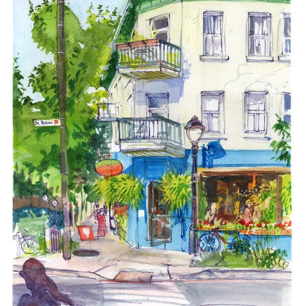 Elses on De Bullion watercolor painting by karolina szablewska