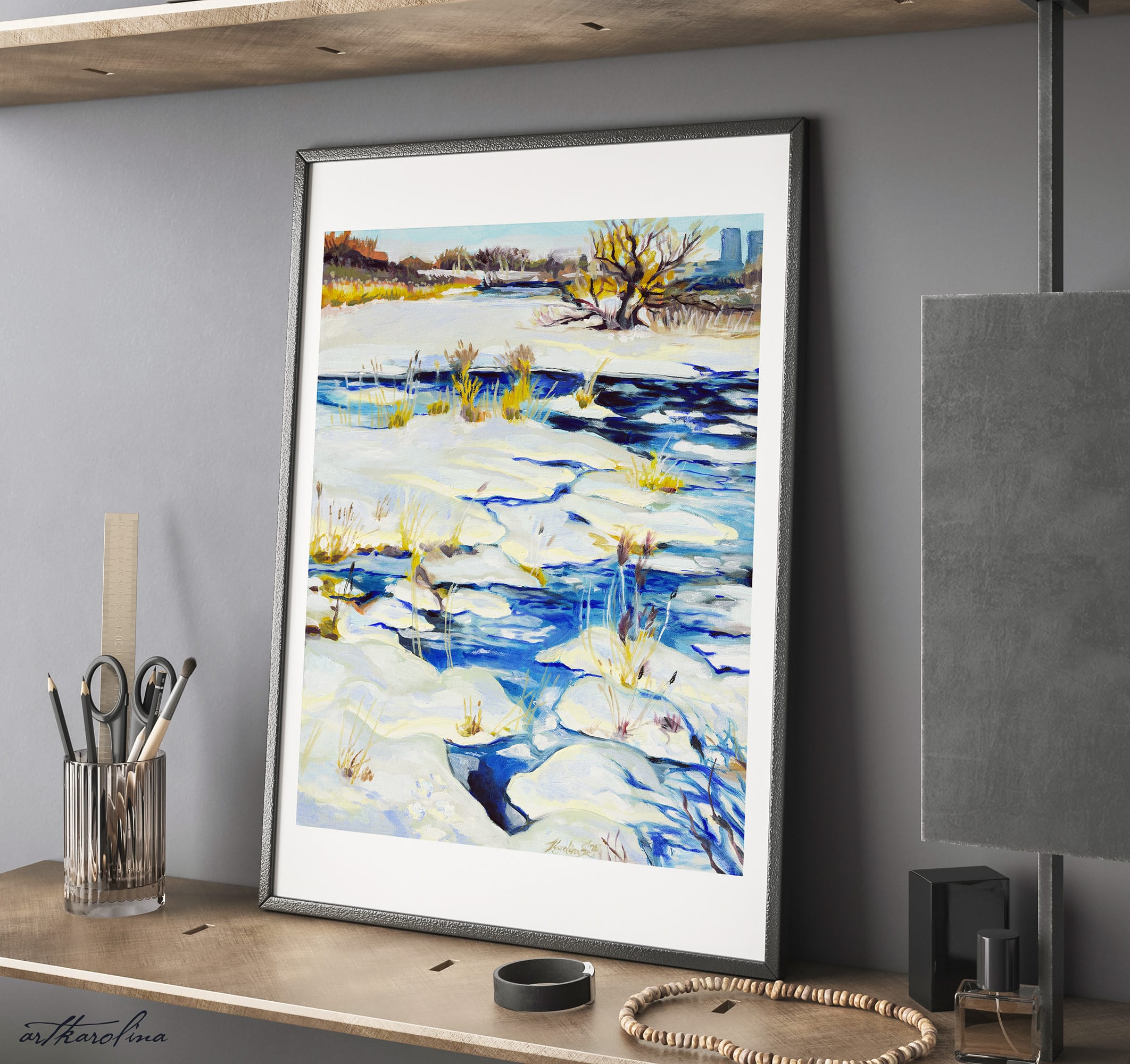 Montreal Art - Extra Large Wall Art Prints of Parc Rapides in Winter / Ice Floats and Snow in Lasalle - Image 6