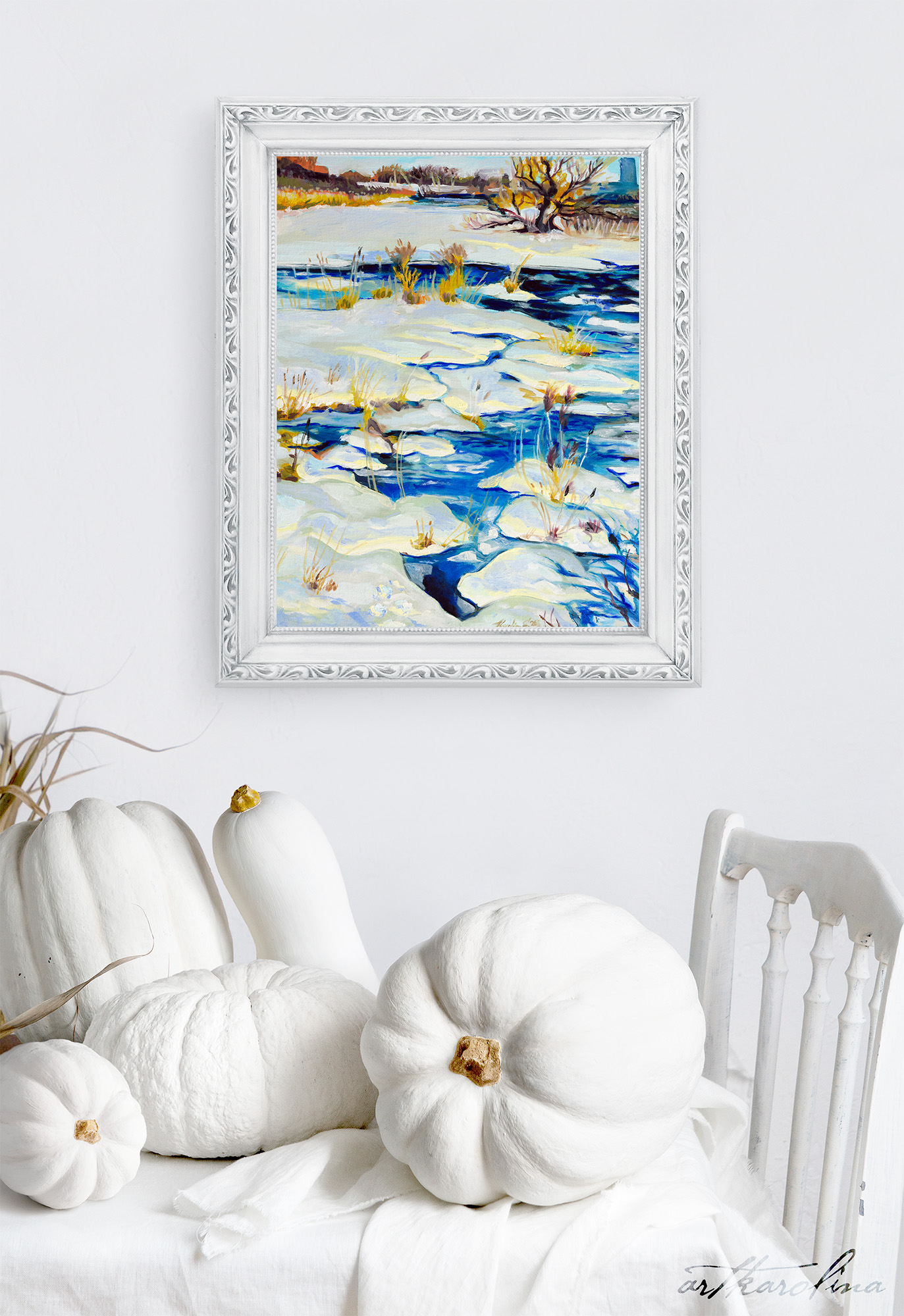 Montreal Art - Extra Large Wall Art Prints of Parc Rapides in Winter / Ice Floats and Snow in Lasalle - Image 4