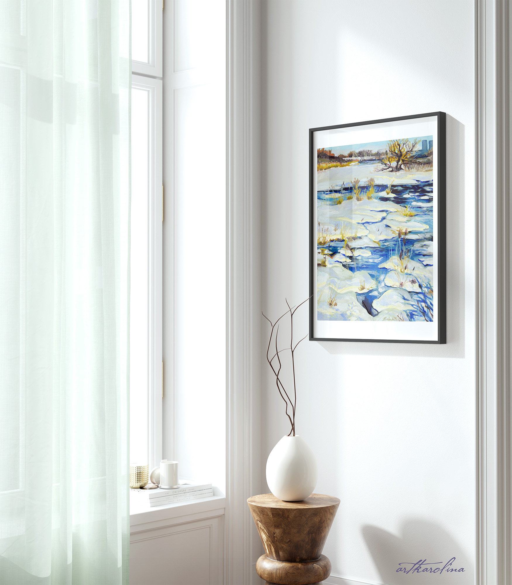 Montreal Art - Extra Large Wall Art Prints of Parc Rapides in Winter / Ice Floats and Snow in Lasalle - Image 3