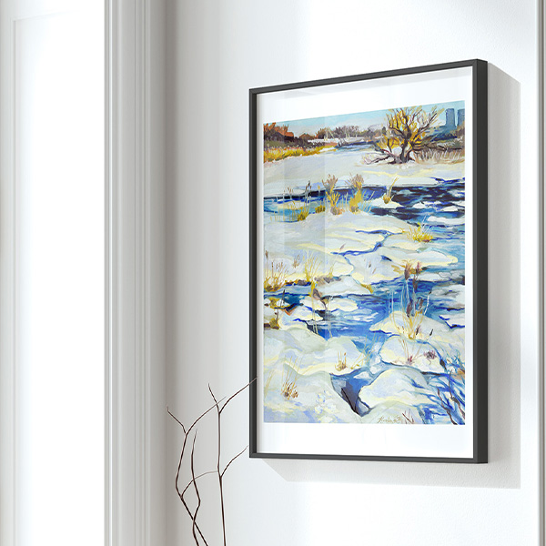 Montreal Art - Extra Large Wall Art Prints of Parc Rapides in Winter / Ice Floats and Snow in Lasalle